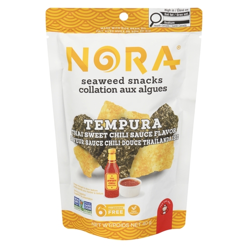 Nora Seaweed Snacks - Tempura Thai Sweet Chili Sauce Flavour 40g, 1 Each