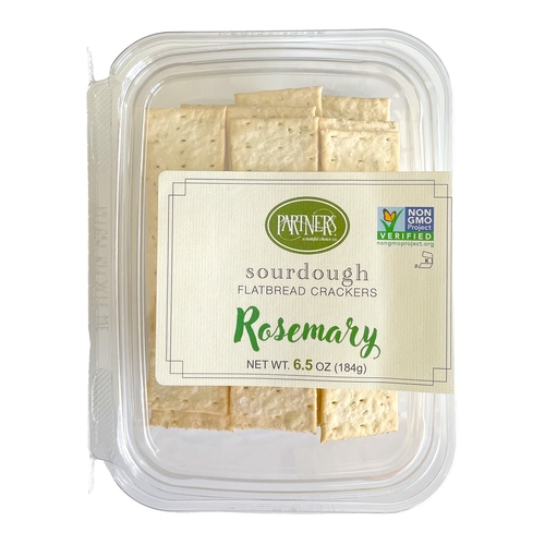 Partners Crackers - Sourdough Flatbread Crackers - Rosemary 184g