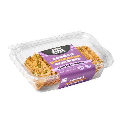 Joy Full Bakery - Seeded Parmesan Crackers - Garlic & Herb 85g, 1 Each