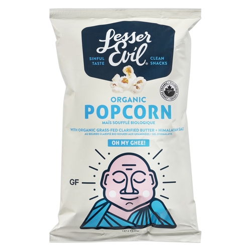 Lesser Evil - Organic Popcorn - Oh My Ghee 142g, 1 Each