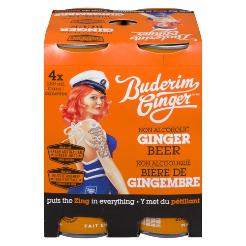 Buderim - Ginger Beer - Original 4/250ml, 1 Each