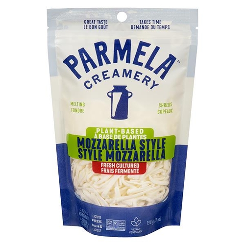 Parmela Creamery - Plant-Based Melting Shreds - Mozzarella Style 198g, 1 Each