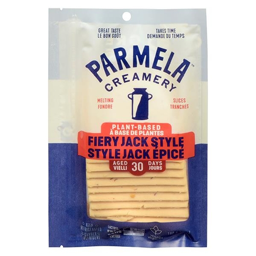 Parmela Creamery - Plant-Based Melting Slices - Fiery Jack Style 198g, 1 Each