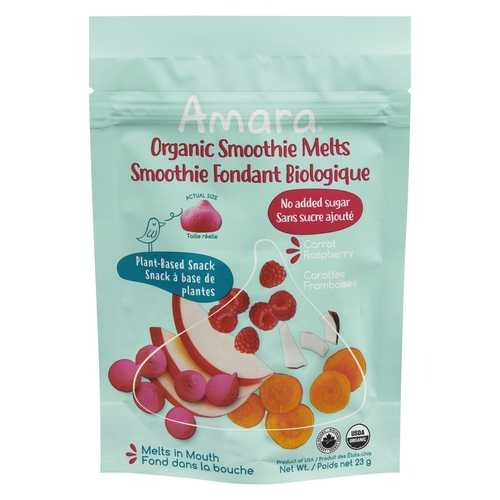 Amara - Organic Smoothie Melts - Carrot Raspberry 23g, 1 Each