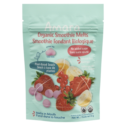 Amara - Organic Smoothie Melts - Mixed Red Berries 23g, 1 Each