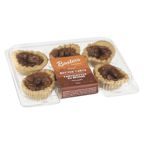 Baxter's Bakery - Butter Tarts - Pecan 6's 510g, 1 Each