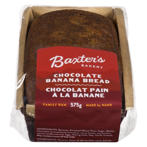 Baxter's Bakery - Chocolate Banana Bread 575g, 1 Each