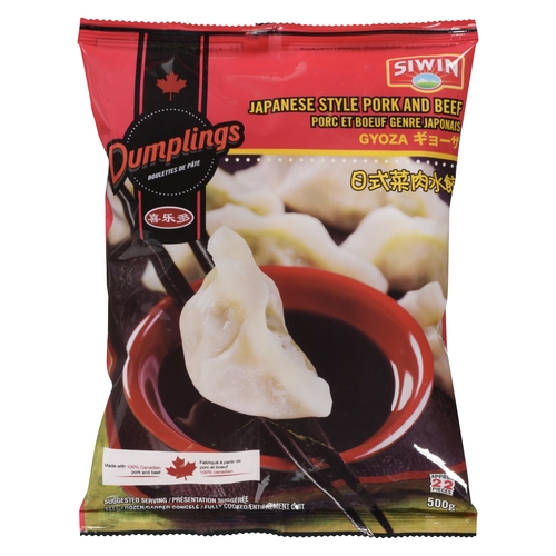 Siwin - Dumplings - Gyoza Japanese Style - Pork & Beef 500g, 1 Each