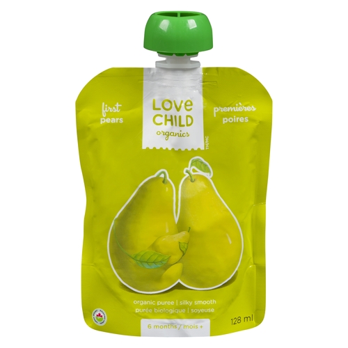 Love Child Organics - Puree - First Pears 128ml, 1 Each