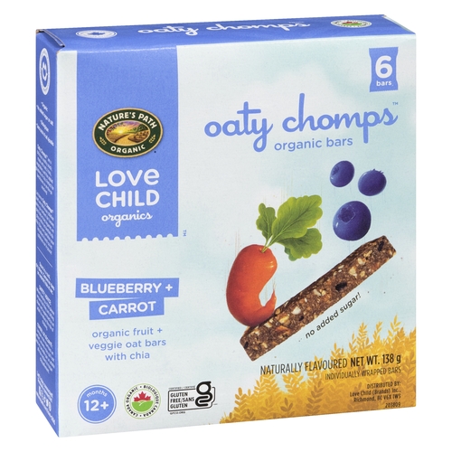 Love Child Organics - Oats Chomps - Blueberry + Carrot 138g, 1 Each