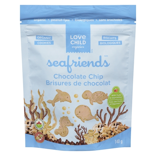 Love Child Organics - Seafriends Cookies - Chocolate Chip 140g, 1 Each