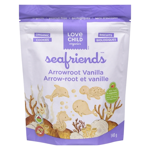 Love Child Organics - Seafriends Cookies - Arrowroot Vanilla 140g, 1 Each