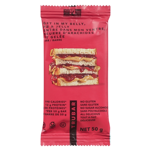  Trubar - Oh Oh Cookie Dough - Get In My Belly PB & Jelly Bar 50g, 1 Each