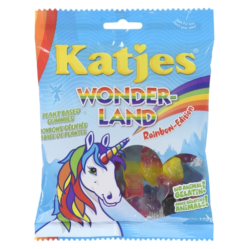 Katjes - Wonder-Land Plant Based Gummies - Rainbow-Edition 170g, 1 Each