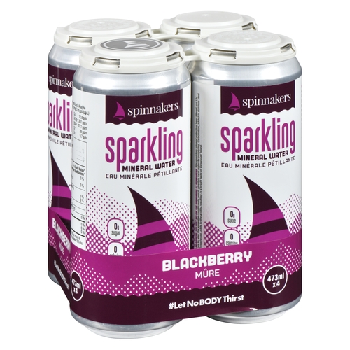 Spinnakers - Sparkling Mineral Water - Blackberry 4/473ml, 1 Each