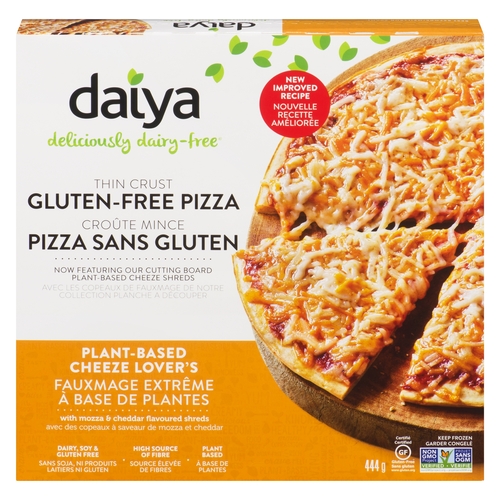 Daiya - Dairy-Free Gluten-Free Thin Crust Pizza - Plant-Based Cheeze Lover's 444g, 1 Each