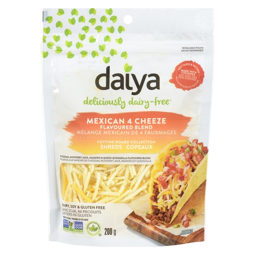 Daiya - Dairy-Free Cutting Board Collection Shreds - Mexican 4 Cheeze Flavoured Blend 200g, 1 Each