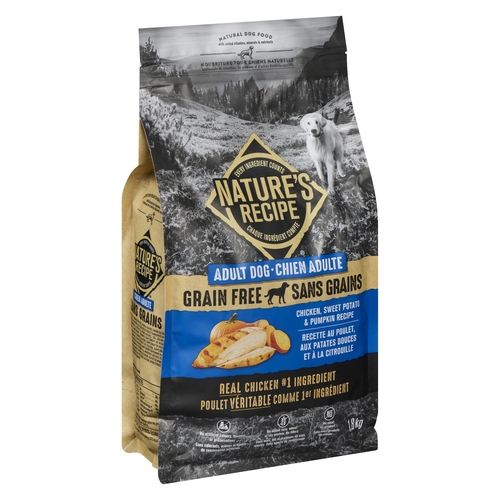 Nature's Recipe - Adult Dog Food - Grain Free - Chicken, Sweet Potato & Pumpkin 1.8kg, 1 Each
