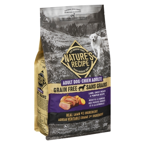 Nature's Recipe - Adult Dog Food - Grain Free - Lamb, Sweet Potato & Pumpkin 1.8kg, 1 Each