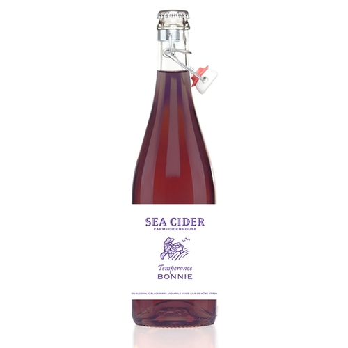 Sea Cider - Organic Temperance Bonnie - Sparkling Non-Alcoholic Blackberry and Apple Juice 750ml, 1 Each