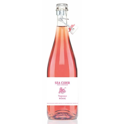 Sea Cider - Temperance Roxie Non-Alcoholic Sparkling Cider - Raspberries, Lemon, Raspberry Leaf, Freshly Cut Apple 750ml, 1 Each