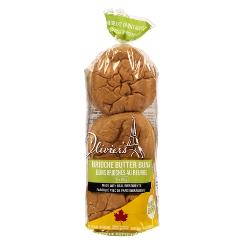 Olivier's Breads - Brioche Buns - 6 Pack 320g, 1 Each