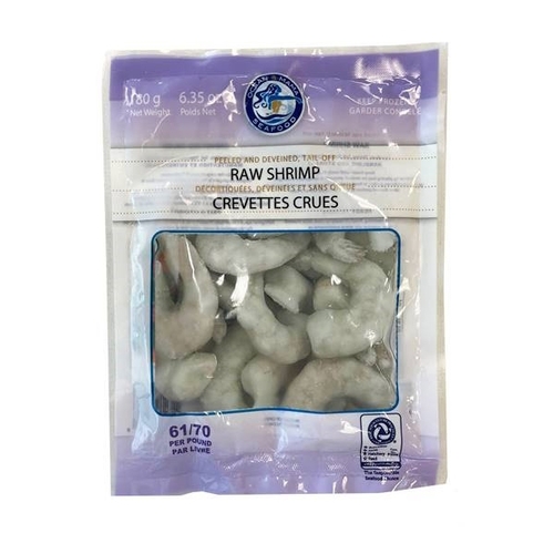 Ocean Mama Seafood - Raw Shrimp 61/70 per pound 180g, 1 Each