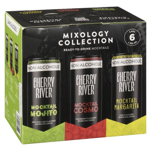 Cherry River - Ready-to-Drink Mocktails Mixology Collection Non-Alcoholic 6/355ml, 1 Each