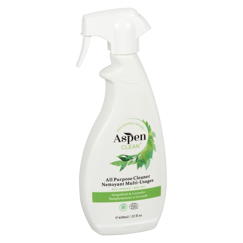 AspenClean - All Purpose Cleaner with Organic Grapefruit & Lavender 650ml, 1 Each