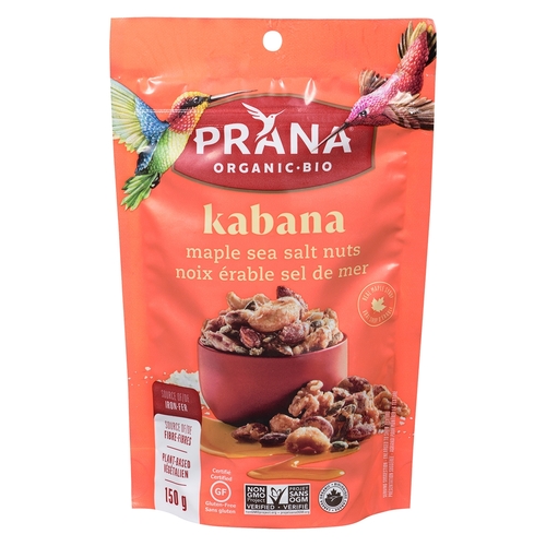 Prana - Organic Kabana Maple Sea Salt Nuts 150g, 1 Each