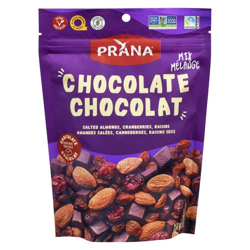 Prana - Chocolate Mix - Salted Almonds, Cranberries, Raisins 350g, 1 Each