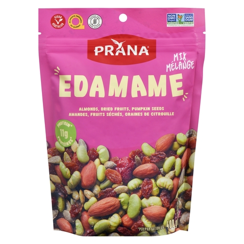 Prana - Edamame Mix - Almonds, Dried Fruits, Pumpkin Seeds 400g, 1 Each