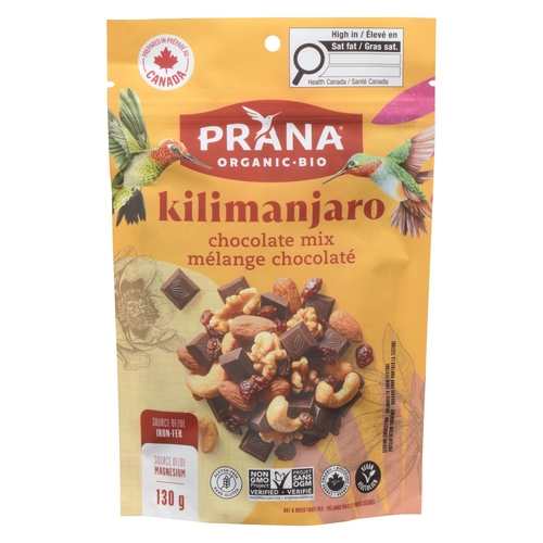 Prana - Nut & Dried Fruit Mix - Kilimanjaro Chocolate Mix 130g, 1 Each