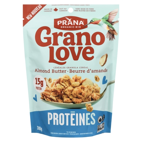 Prana Organic Protein Granola Cereal - Granolove - Almond Butter 300g, 1 Each