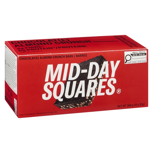 Mid-Day Squares - Functional Chocolate Bar - Almond Crunch 12/33g