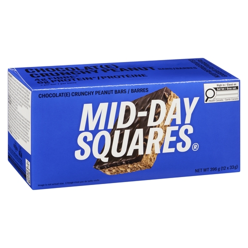 Mid-Day Squares - Functional Square + Chocolate - Crunchy Peanut 12/33g