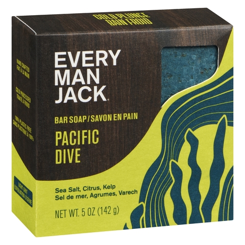 Every Man Jack - Bar Soap - Cold Plunge Pacific Dive 142g, 1 Each