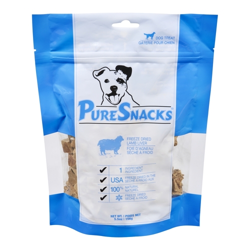 Pure Snacks - Dog Treat - Freeze Dried Lamb Liver 156g, 1 Each