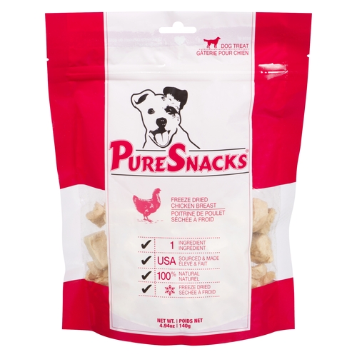 Pure Snacks - Dog Treat - Freeze Dried Chicken Breast 140g, 1 Each