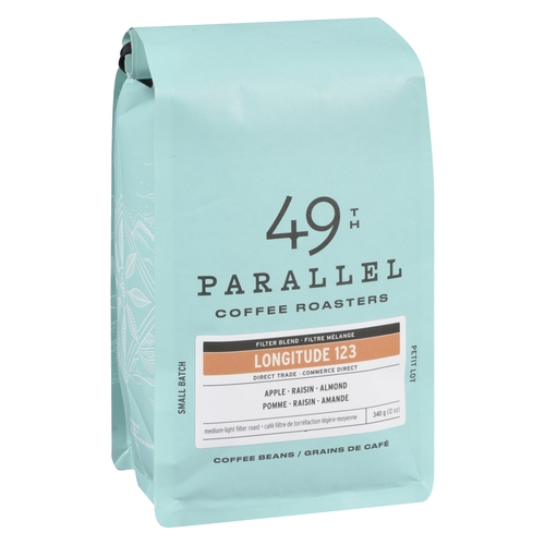 49th Parallel Coffee Roasters - Coffee Beans - Longitude 123 340g, 1 Each