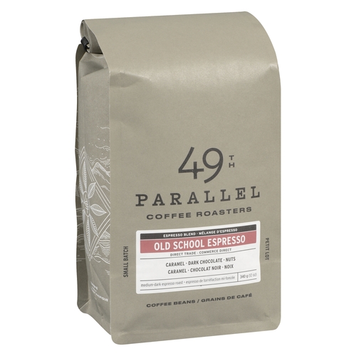 49th Parallel Coffee Roasters - Coffee Beans - Old School Espresso 340g, 1 Each