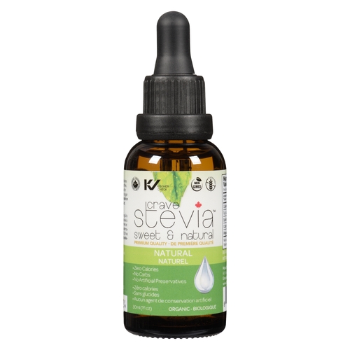 Crave Stevia - Organic Liquid Drops - Natural 30ml, 1 Each