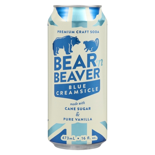 Bear 'n Beaver Premium Craft Soda - Blue Creamsicle 473ml, 1 Each
