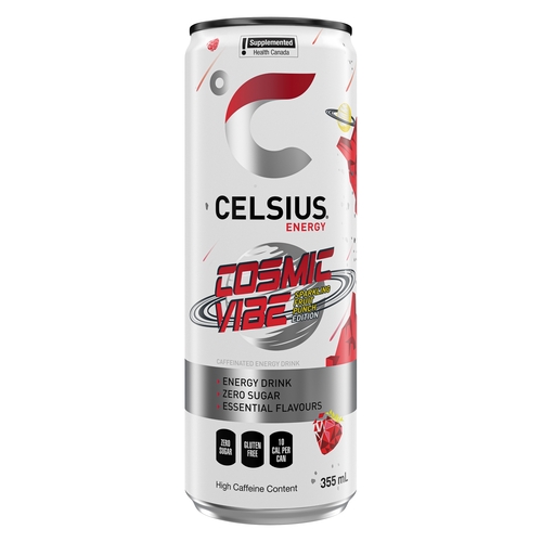 Celsius Energy - Sparkling Caffeinated Energy Drink - Cosmic Vibe 355ml, 1 Each