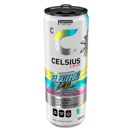 Celsius Energy - Sparkling Caffeinated Energy Drink - Electric Vibe 355ml, 1 Each