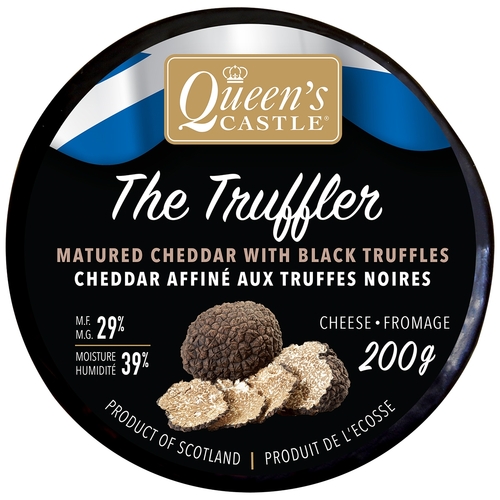 Queen's Castle Cheese - The Truffler - Matured Cheddar with Black Truffles 200g, 1 Each