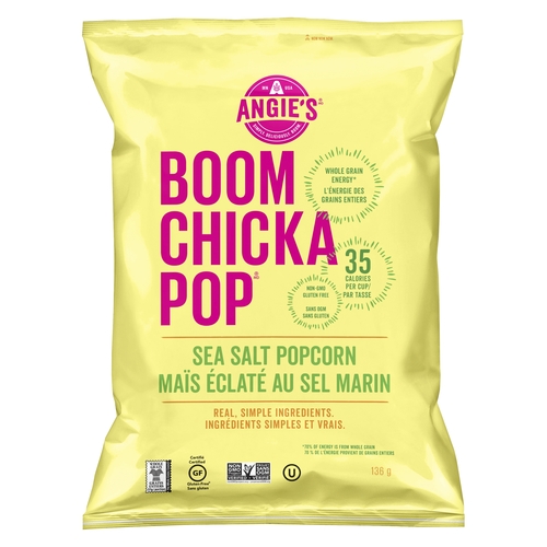 Angie's - Boom Chicka Pop - Sea Salt Popcorn 136g, 1 Each