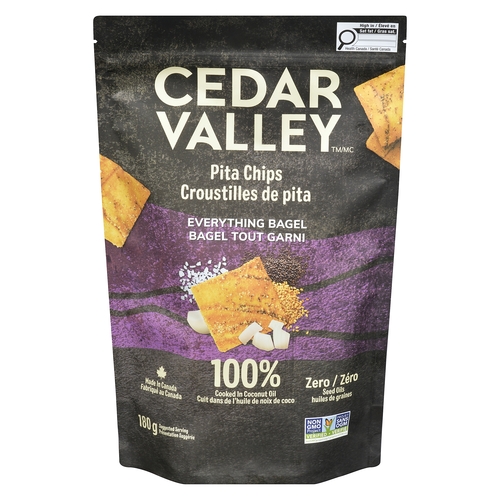 Cedar Valley Pita Chips - Everything Bagel 180g, 1 Each
