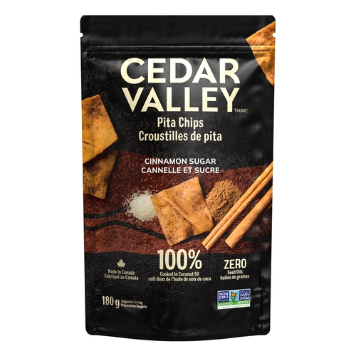 Cedar Valley Selections - Pita Chips - Cinnamon Sugar 180g, 1 Each