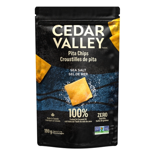 CEDAR VALLEY PITA CHIPS SSALT 180g, 1 Each